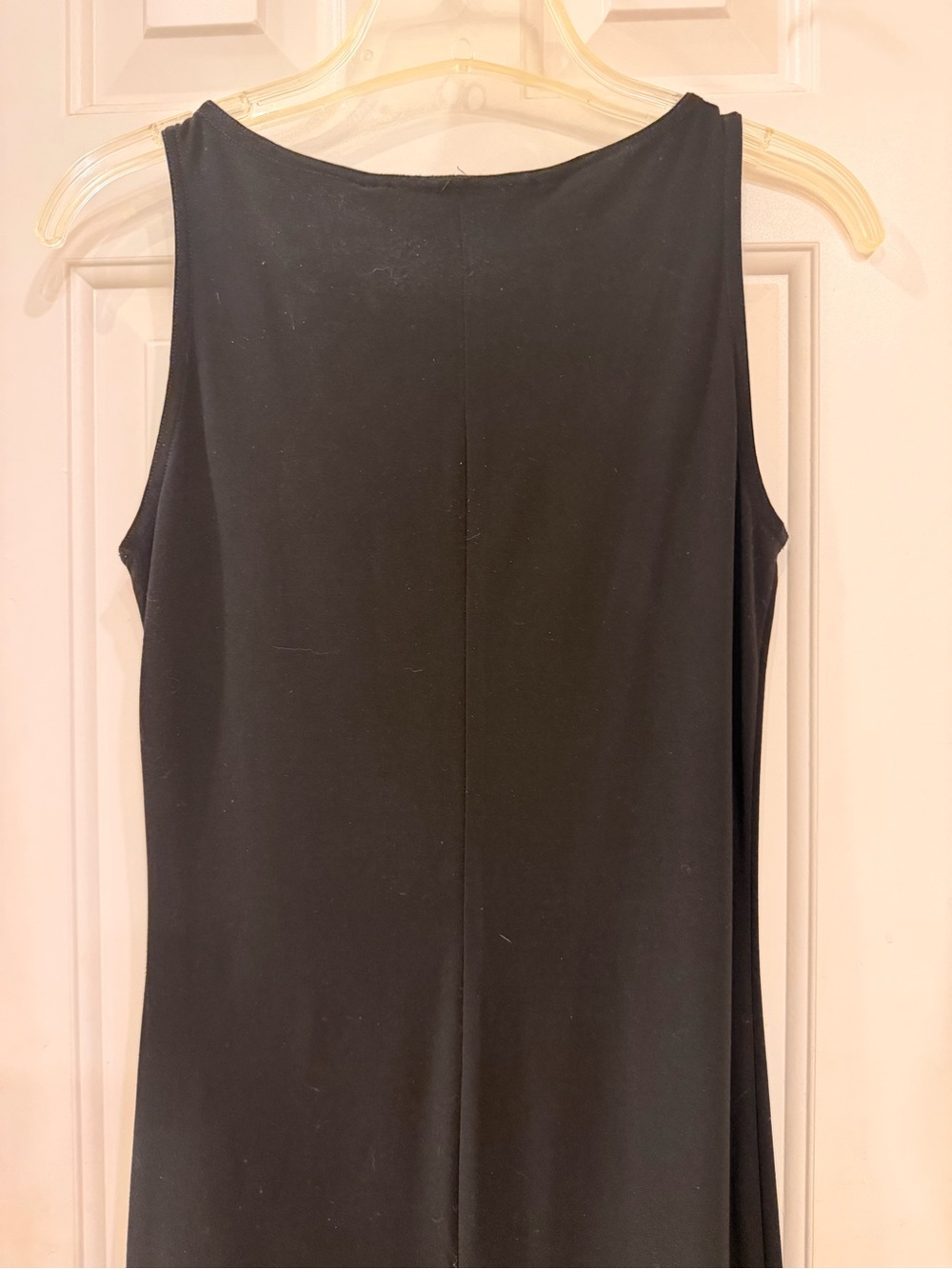 Norma Kamali Black Sleeveless Midi Sheath Dress, Stretch Knit, Size S - Picture 10 of 16
